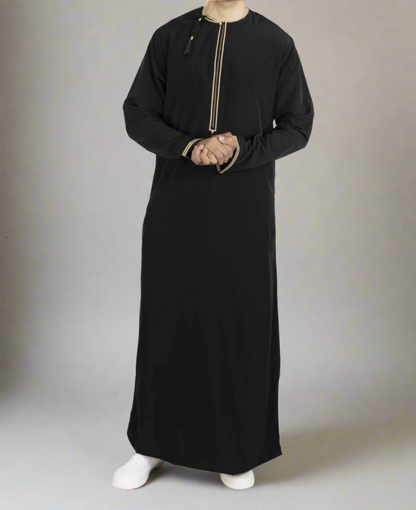 Omani Black & Gold Thobe